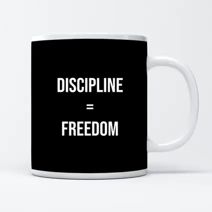 Discipline Equals Freedom Bold Black Typography