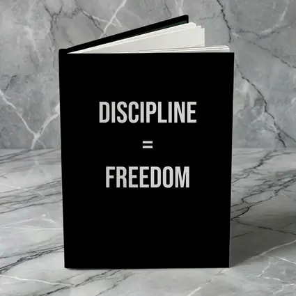 Discipline Equals Freedom Bold Black Typography