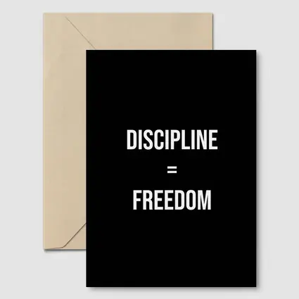 Discipline Equals Freedom Bold Black Typography