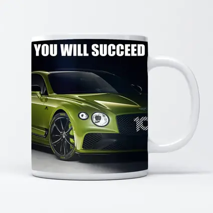 Bentley Continental GT Green Motivational Quote Art