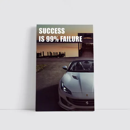 Ferrari Portofino Success Quote Car Art