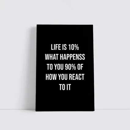 Life Is Ten Percent Reaction Motivational Quote