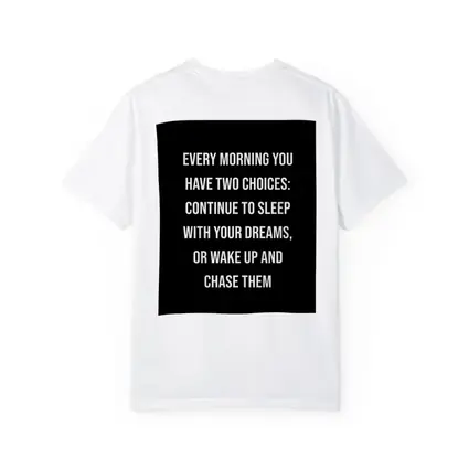 Wake Up Chase Dreams Motivational Quote Black