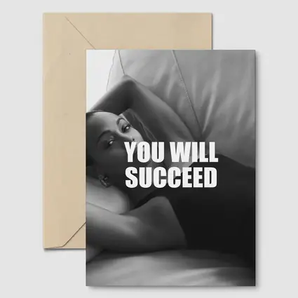 You Will Succeed Black White Woman Quote