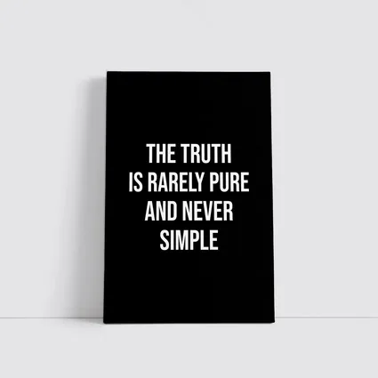 The Truth Is Rarely Pure Quote Black