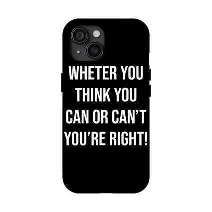 Whether You Think Can Black Motivational