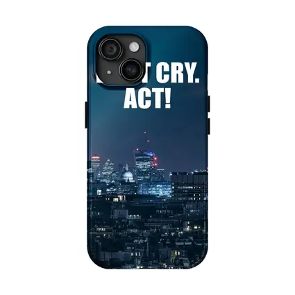 Dont Cry Act Quote City Night Skyline