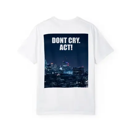 Dont Cry Act Quote City Night Skyline