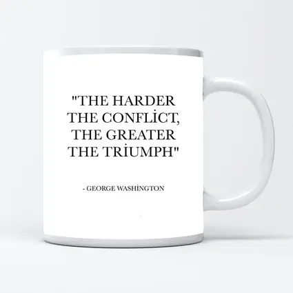 George Washington Quote Black White Print