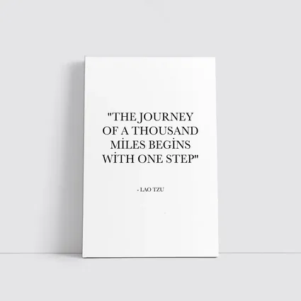 Lao Tzu Journey Thousand Miles Quote Art
