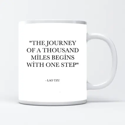 Lao Tzu Journey Thousand Miles Quote Art