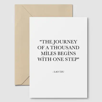 Lao Tzu Journey Thousand Miles Quote Art