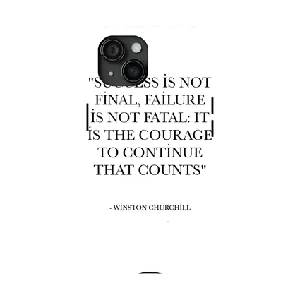 Winston Churchill Success Courage Quote Black White