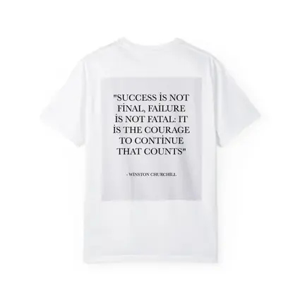 Winston Churchill Success Courage Quote Black White