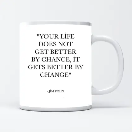 Jim Rohn Life Change Quote Black White