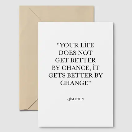 Jim Rohn Life Change Quote Black White