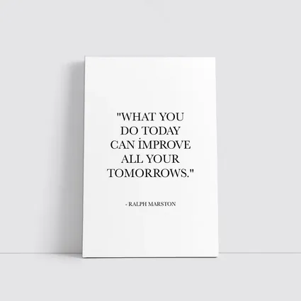 Ralph Marston Quote Black White Minimal Art