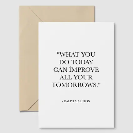 Ralph Marston Quote Black White Minimal Art