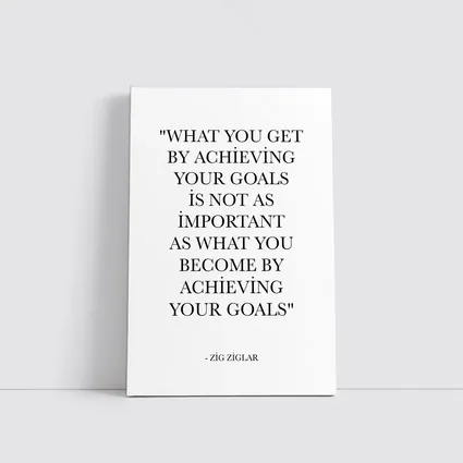 Zig Ziglar Goals Quote Black White