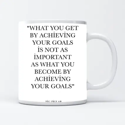Zig Ziglar Goals Quote Black White