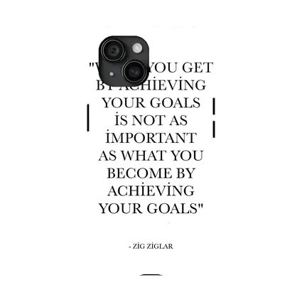 Zig Ziglar Goals Quote Black White