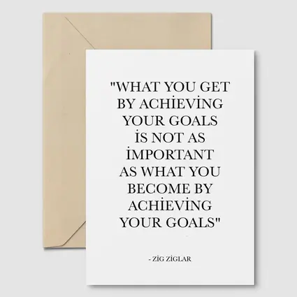 Zig Ziglar Goals Quote Black White