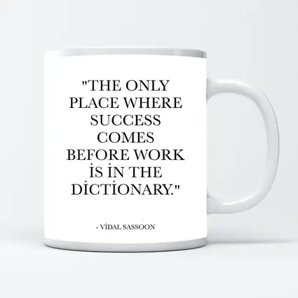 Vidal Sassoon Success Quote Black White