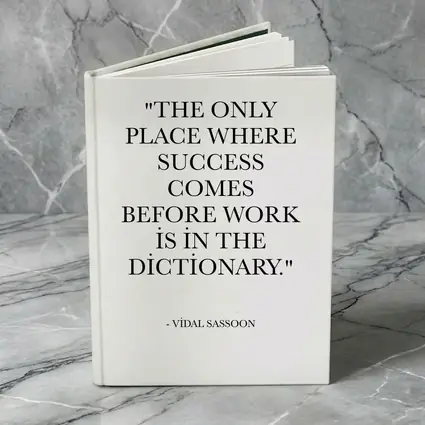 Vidal Sassoon Success Quote Black White