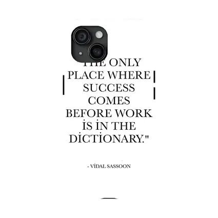 Vidal Sassoon Success Quote Black White