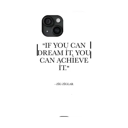 Zig Ziglar Dream Achieve Quote Black White