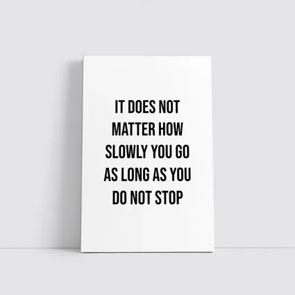 It Does Not Matter How Slowly Quote
