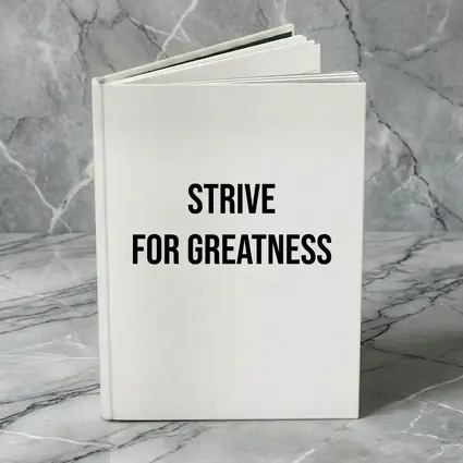 Strive For Greatness Bold Black White Print