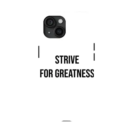 Strive For Greatness Bold Black White Print