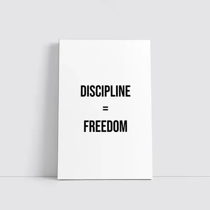 Discipline Equals Freedom Bold Black Typography