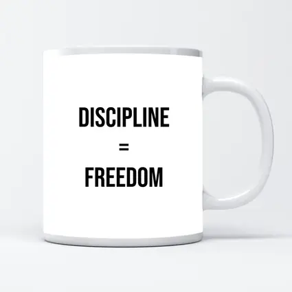 Discipline Equals Freedom Bold Black Typography