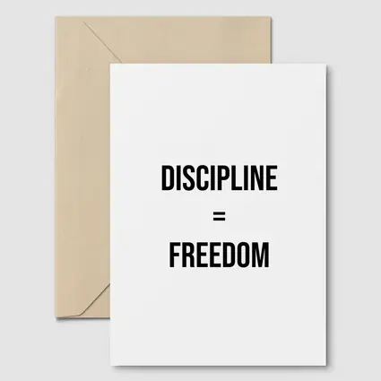 Discipline Equals Freedom Bold Black Typography