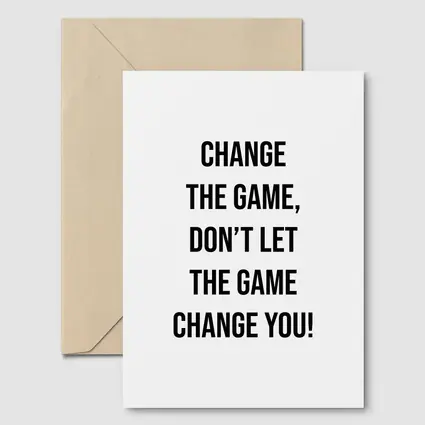 Change The Game Bold Motivational Quote Print