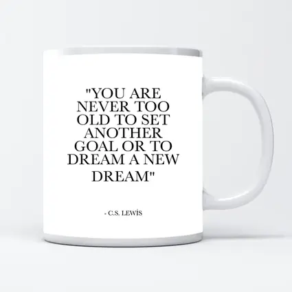 CS Lewis Dream Quote Black White Print