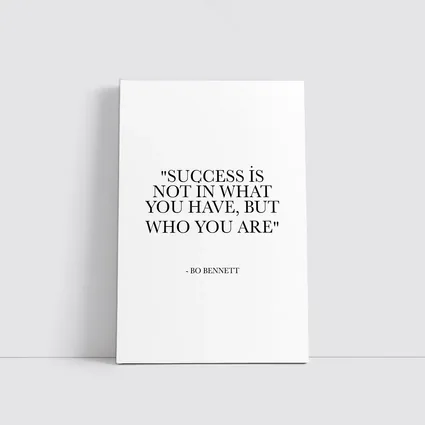 Bo Bennett Success Quote Black White