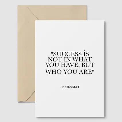 Bo Bennett Success Quote Black White
