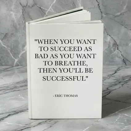 Eric Thomas Success Quote Black White