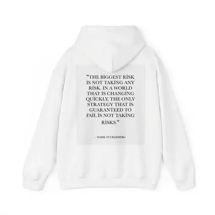 Mark Zuckerberg Risk Quote Black White