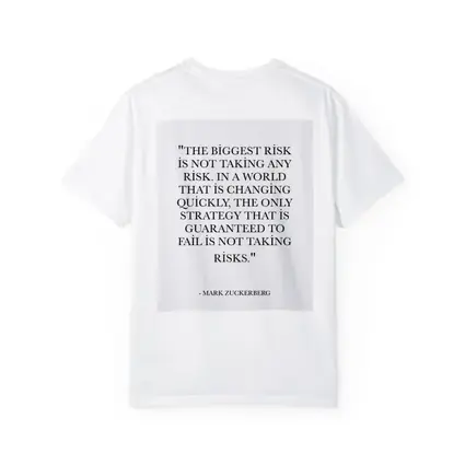 Mark Zuckerberg Risk Quote Black White