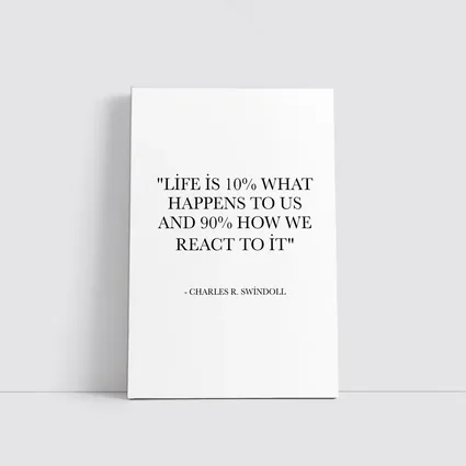 Charles Swindoll Life Quote Black White