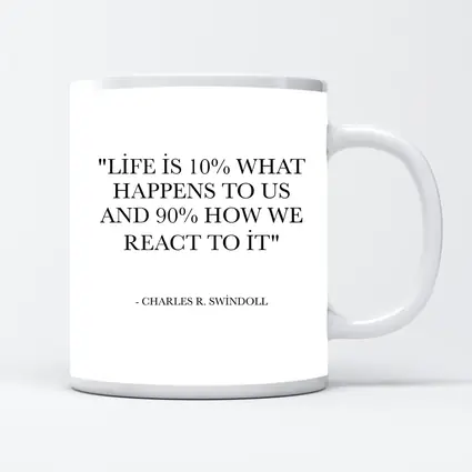 Charles Swindoll Life Quote Black White