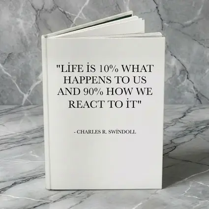 Charles Swindoll Life Quote Black White