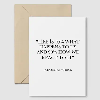 Charles Swindoll Life Quote Black White
