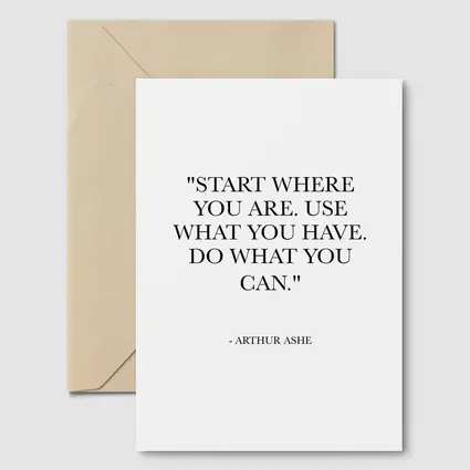 Arthur Ashe Start Where You Are Quote