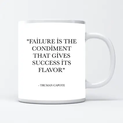 Truman Capote Failure Success Quote White