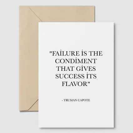 Truman Capote Failure Success Quote White